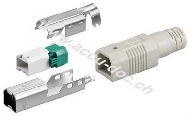USB B-Stecker - zur werkzeugfreien Crimp-Montage 