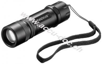 rebellight X130, Schwarz - kompakte und fokussierbare LED-Taschenlampe mit Dimmfunktion 