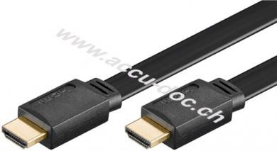 Series 1.4 High-Speed-HDMI™-Flachkabel mit Ethernet, 3 m, Schwarz - HDMI™-Stecker (Typ A) > HDMI™-Stecker (Typ A) 