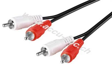 Stereo Verbindungskabel 2x Cinch, 2.5 m - 2x Cinch-Stecker (Audio links/rechts) > 2x Cinch-Stecker (Audio links/rechts) 