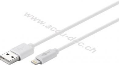 Lightning USB Lade- und Synchronisationskabel, 3 m, Weiß - MFi Kabel für Apple iPhone/iPad Weiß 