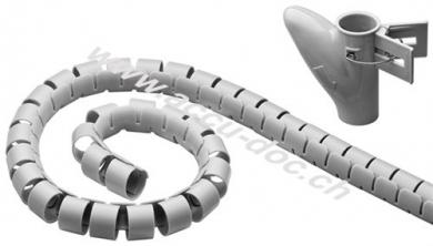 Kabelkanal, Grau - robuster Spiralschlauch, um z. B. TV-Kabel, Ladekabel oder Stromkabel sicher und praktisch zu kaschieren. 