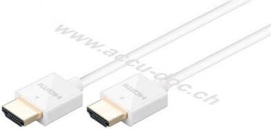 Series 1.4 High Speed HDMI™ Slim Kabel mit Ethernet, 1 m, Weiß - HDMI™-Stecker (Typ A) > HDMI™-Stecker (Typ A) 