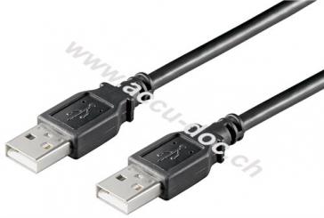 USB 2.0 Hi-Speed-Kabel 1,8 m, schwarz, 1.8 m - USB 2.0-Stecker (Typ A) > USB 2.0-Stecker (Typ A) 
