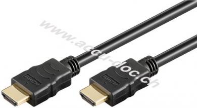Series 2.0b High-Speed-HDMI™ Kabel mit Ethernet, 0.5 m, Schwarz - HDMI™-Stecker (Typ A) > HDMI™-Stecker (Typ A) 