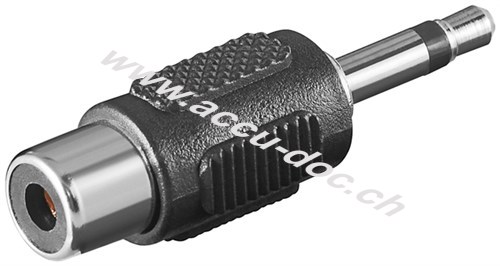 Cinch Adapter zu Mono AUX Klinke 3,5 mm Stecker - Klinke 3,5 mm Stecker (2-Pin, mono) > Cinch-Buchse 