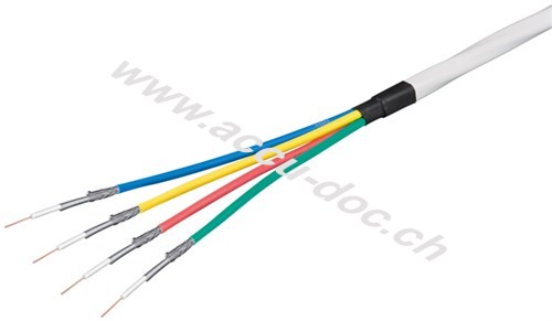 80 dB Quattro Koaxialkabel, doppelt geschirmt, CCS, 100 m, Weiß - Koax-Kabel für digitale SAT- und BK-Kabelanlagen 