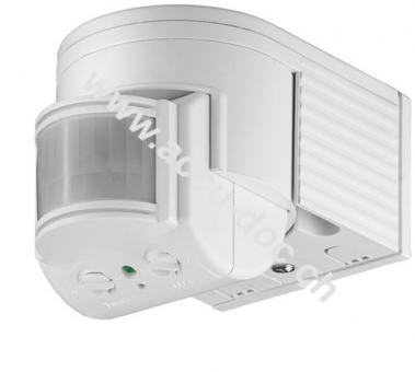 Infrarot-Bewegungsmelder, Weiß - zur Aufputz-Wandmontage, 180°-Erfassung, 12 m Reichweite, für außen (IP44), LED-geeignet 