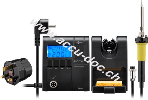 UK - Digitale Lötstation EP6, Schwarz - für alle anfallenden Lötarbeiten zu Hause, 50 Hz 
